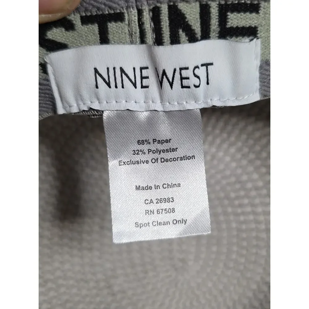 Nine West Ora Bucket Hat Light Gray Woven